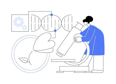 Genetically modified plants abstract concept vector illustration. 스톡 일러스트