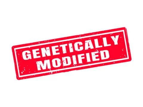 Genetically modified red stamp Stock Illustration