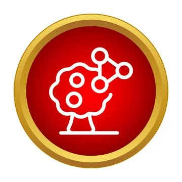 Genetically modified tree bioengineering biotechnology science icon Stock Illustration