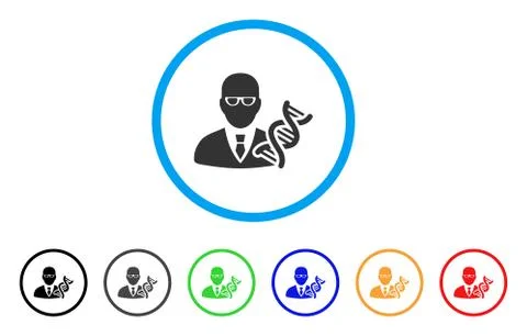 Geneticist Rounded Icon イラスト素材