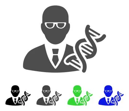 Geneticist Vector Icon Stock Illustration