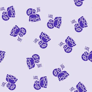Geneticist worker glyph seamless pattern イラスト素材