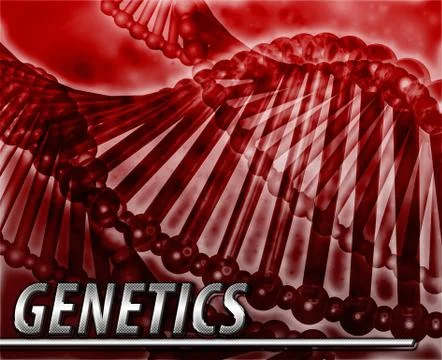Genetics Abstract concept digital illustration Illustrazione stock