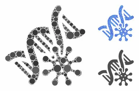 Genetics Composition Icon of Spheric Items Stock Illustration
