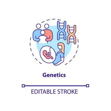 Genetics concept icon Stock Illustration