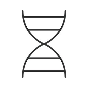 Genetics DNA icon in line design. genetics, dna, science, biology, medical 库存插图