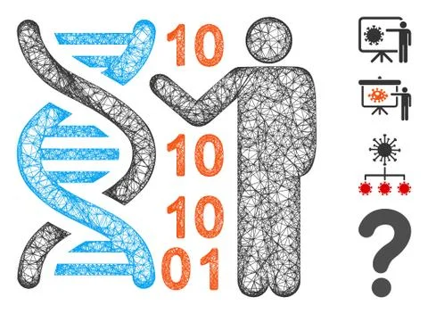 Genetics Lecture Web Vector Mesh Illustration イラスト素材