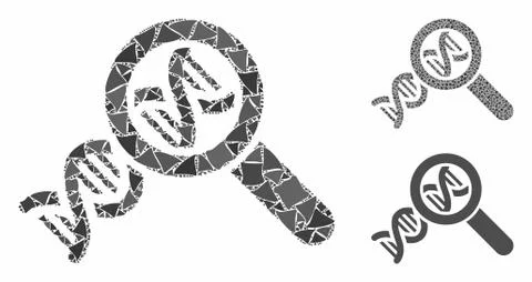 Genetics Mosaic Icon of Rough Elements 库存插图