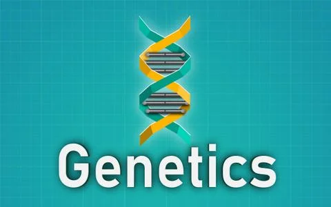 Genetics poster banner 스톡 일러스트