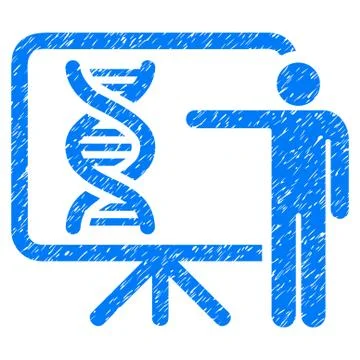 Genetics Report Grunge Icon 스톡 일러스트