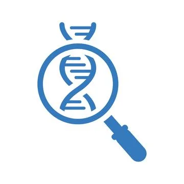 Genetics, research, DNA test blue icon 스톡 일러스트