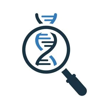 Genetics, research, DNA test icon Illustrazione stock
