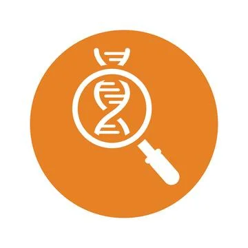 Genetics, research, DNA test icon design 库存插图