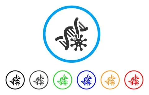 Genetics Rounded Icon 스톡 일러스트