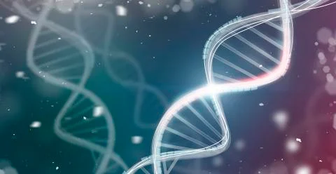 Genetics science background with dna helix, panorama Stock Illustration