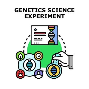 Genetics science experiment researching dna and biology イラスト素材