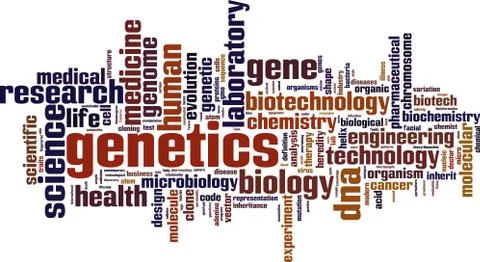 Genetics word cloud Stock-Illustration
