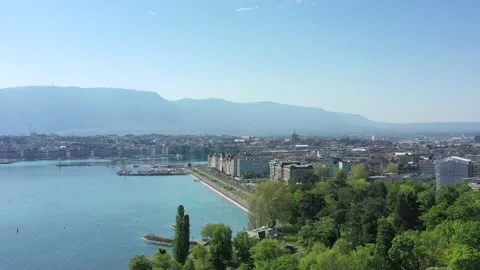 Geneva bay / Rade de Genève Stock Footage