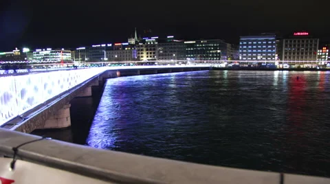 Geneva at christmas Stock Footage 46008821