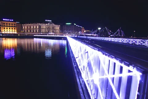 Geneva at christmas 스톡 동영상 46012389