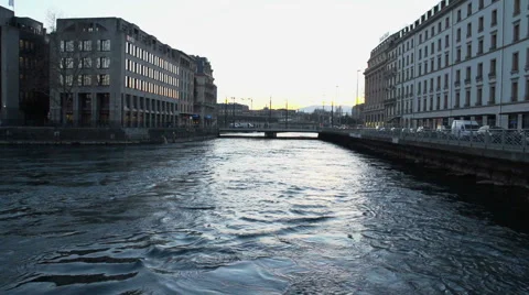 Geneva evening in slowmotion 스톡 동영상 48242657
