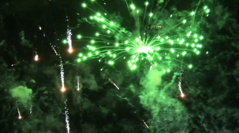 Geneva fireworks Stockbeeldmateriaal 619763