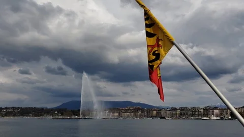 Geneva Flag Stock Footage 122341544