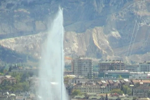 Geneva Fountain Stock Footage 8830118