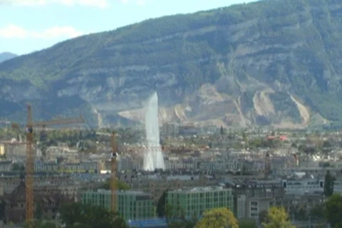 Geneva Fountain Stock Footage 8830136