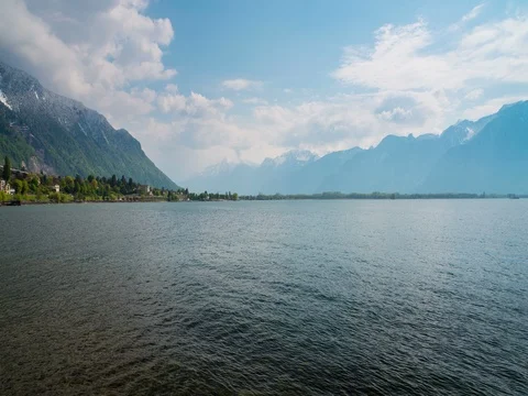 Geneva lake view Stock Footage 80317017