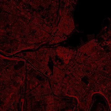 Geneva LiDAR Slope Map in Firestorm Colors Stock Illustration