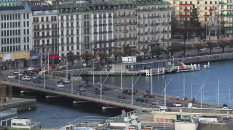 Geneva mainstreet timelapse Stock Footage 35225911