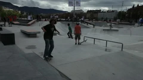 Geneva skate-park Stockbeeldmateriaal 12320894