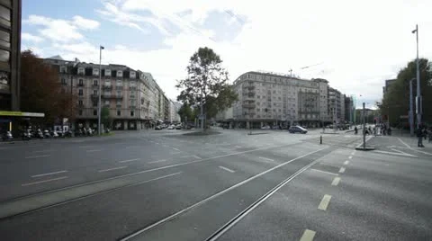 Geneva - street Stockbeeldmateriaal 12320981