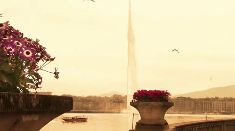 Geneva at Sunset Video stock 32961277