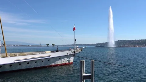 GENEVA, SWITZERLAND: Geneva, Geneva Lake and Geneva Stock Footage