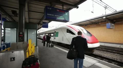 Geneva train station Stockbeeldmateriaal 12367490