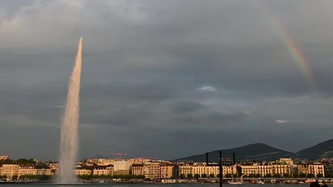 Geneva Water Jet Stock Footage 327971191