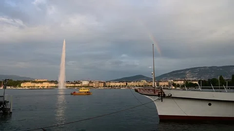 Geneva Water Jet Stock Footage 327971203