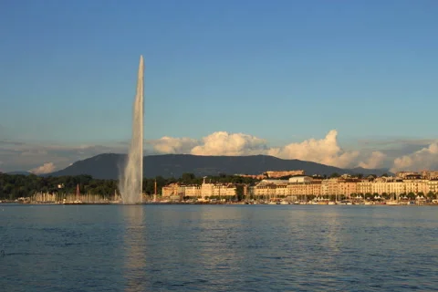 Geneva waterfountain Video stock 40998316