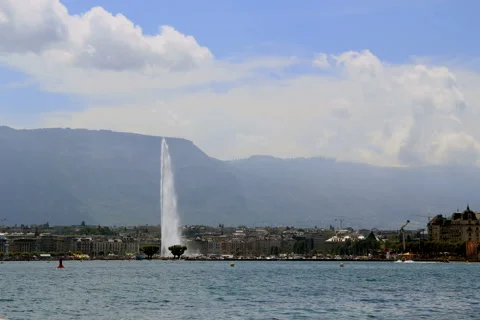 Geneva waterfountain Stock Footage 40999433