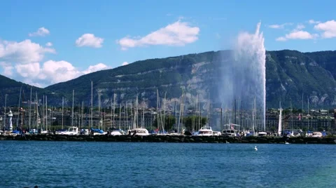 Geneva's Water-jet Stock Footage 66689374