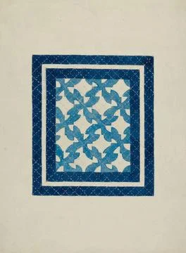 Genevieve Sherlock, Patchwork Quilt, 1935 1942 Patchwork Quilt Copyright: ... 스톡 사진