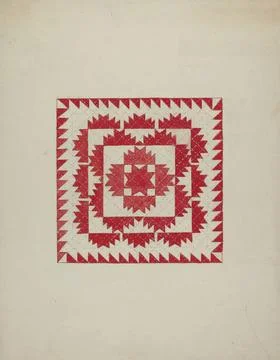 Genevieve Sherlock, Patchwork Quilt, c 1940 Patchwork Quilt Copyright: xpi... Fotos de archivo