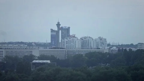 Genex Tower Belgrade - Black Magic Stock Footage 78770839