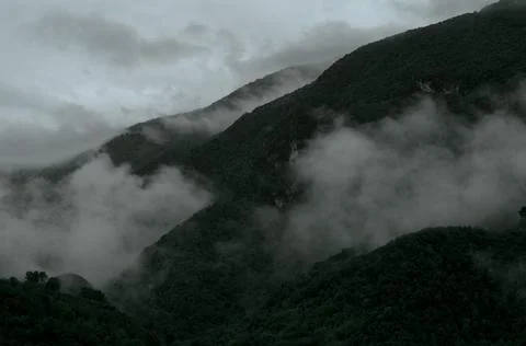 Genga Clouds Mountain Stock Photos