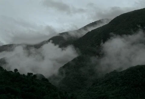 Genga Clouds Mountains Stock Photos