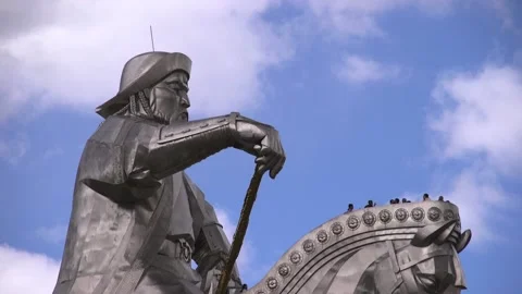 Genghis Khan Statue 3 Stock-Footage 221681292