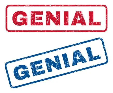 Genial Rubber Stamps Stock Illustration