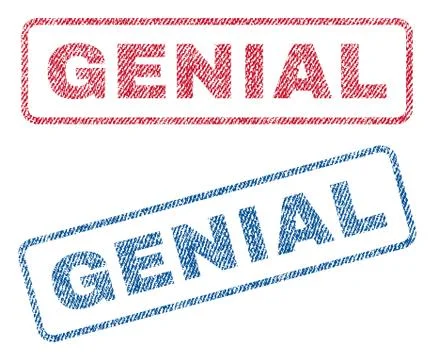 Genial Textile Stamps Stock Illustration